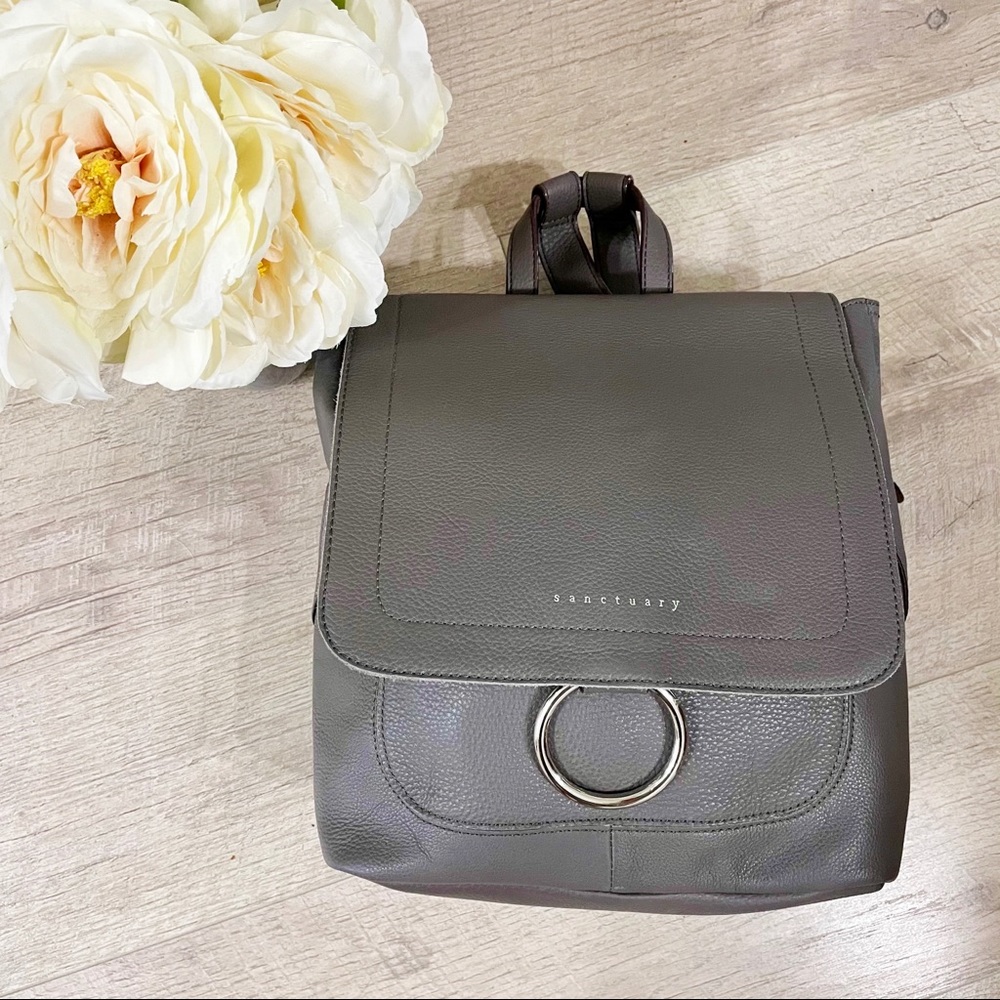 Sanctuary Gray Leather Satchel/Backpack NWOT